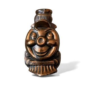 Casey Jones Vintage Cast Train Coin Bank #572~Copper on Brass ~5"